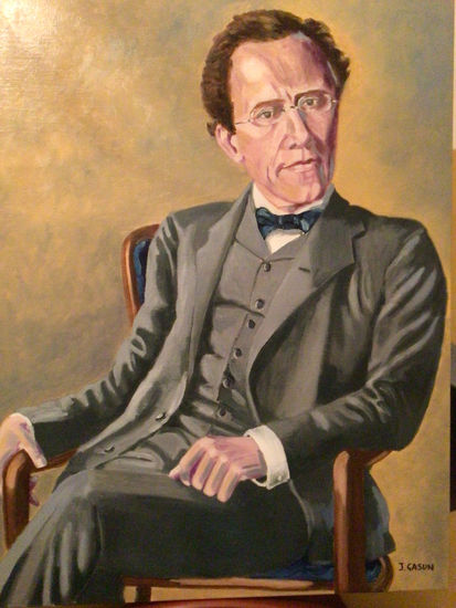 Gustav Mahler Oil Canvas Portrait