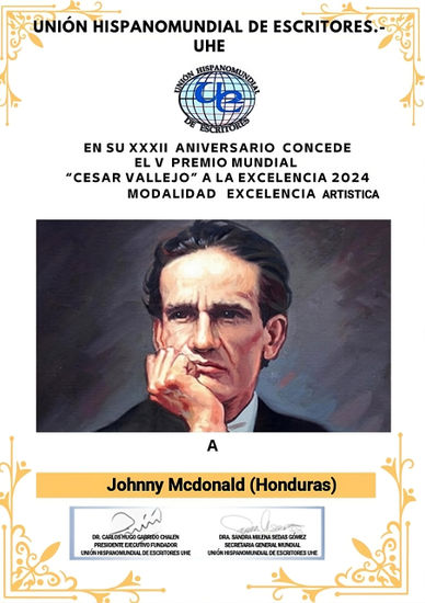 PREMIO CÉSAR VALLEJO, HONDURAS EXCELENCIA EN ARTE. 