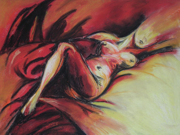 Mujer al desnudo Pastel Card