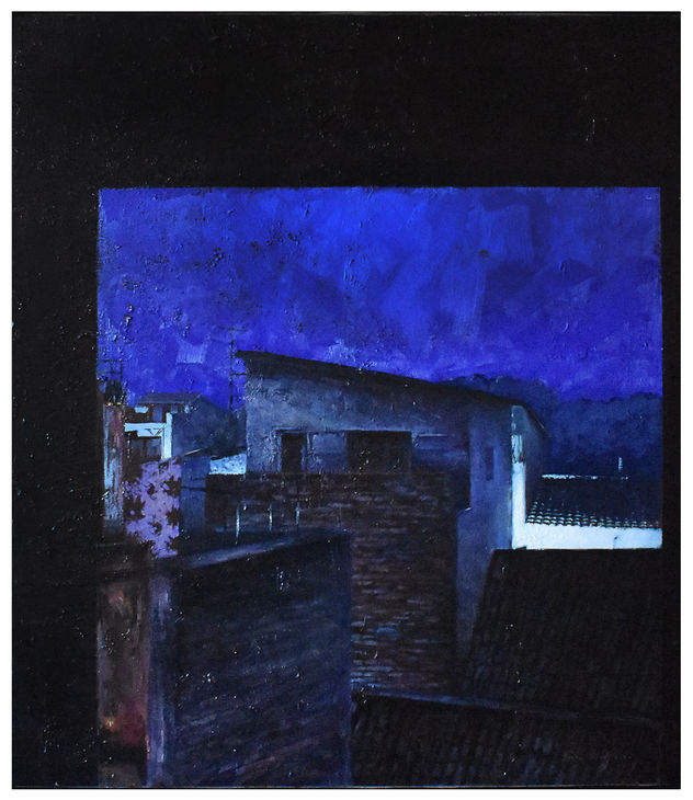tejado de noche