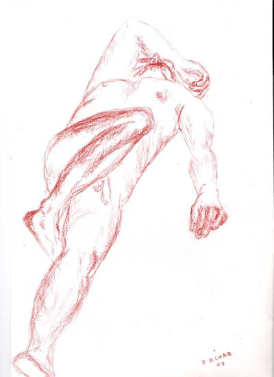 desnudo 1 Pencil (coloured) Paper Nude Paintings