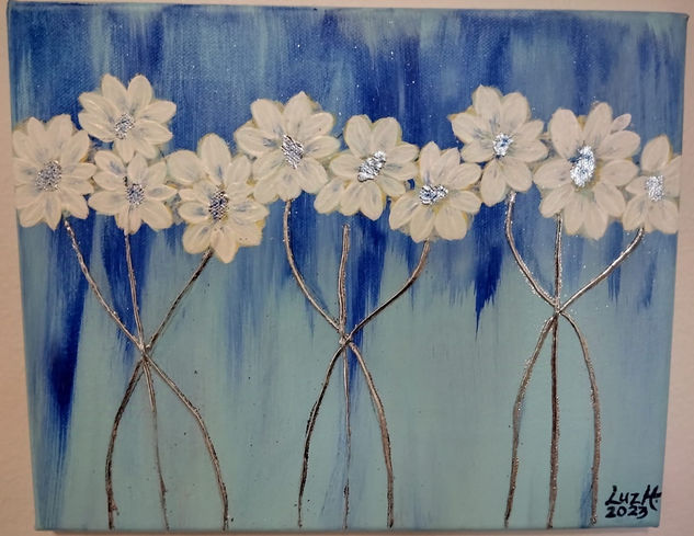 Ramo de Novia Acrylic Canvas Floral Painting