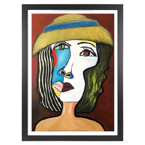 Dame au chapeau de paille Oil Canvas Figure Painting