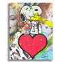 Snoopy Hug your heart  – Original Painting on canvas