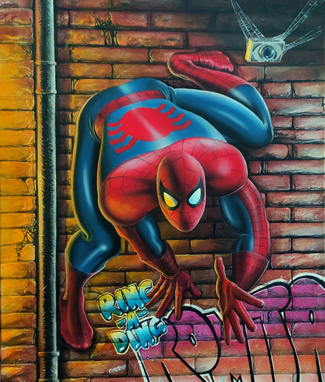 SPIDER-MAN. Tribute to John Romita/6. Obra original Acrylic Canvas Figure Painting