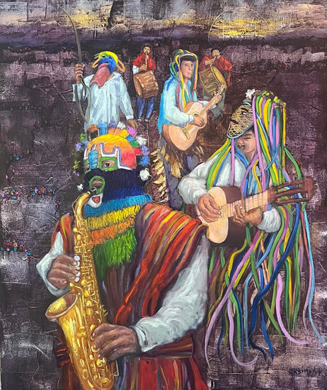 Musicos Anònimos Oil Canvas Figure Painting