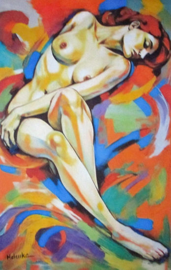 "Radiant Dream" Acrylic Canvas Nude Paintings