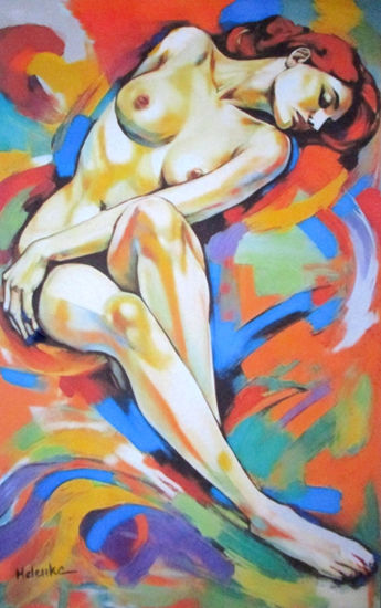 "Radiant Dream" Acrílico Lienzo Desnudos