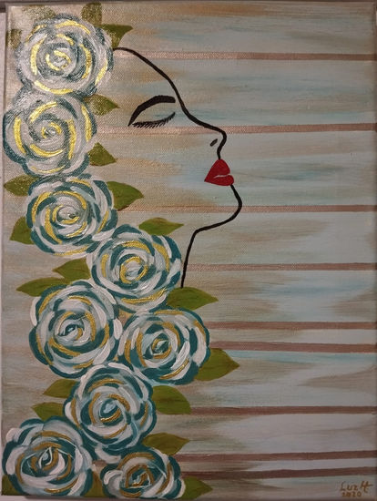 PENSAMIENTOS DEL CORAZON Acrylic Canvas Floral Painting