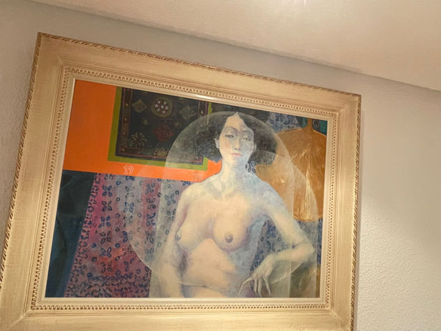 Mujer con velo pecho descubierto. Antonio de Ignacio Vicens