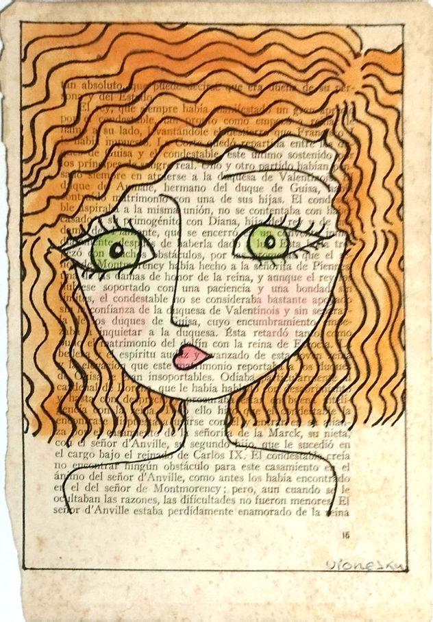 Silvia en la página de un libro