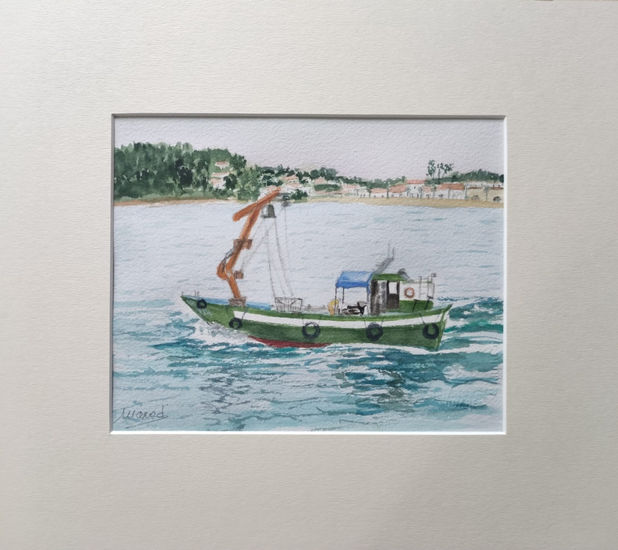 Barco Bateiro Watercolour Paper Marine Painting