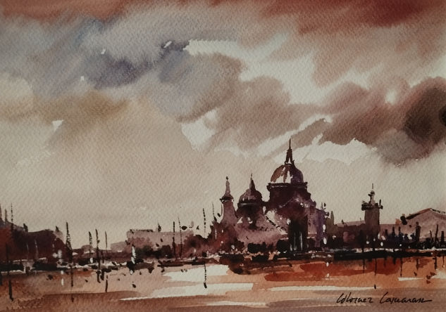 Paisaje venecia Watercolour Paper Landscaping