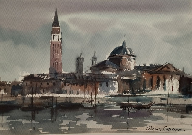 Cúpulas venecianas Watercolour Paper Landscaping