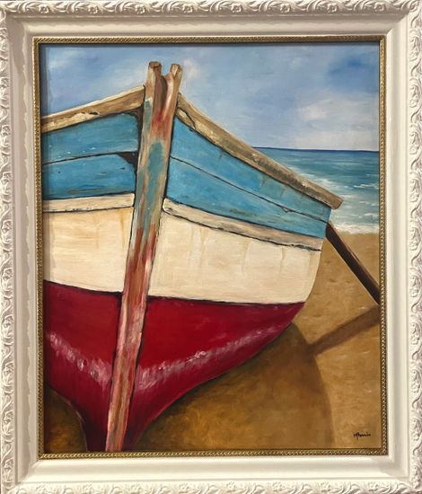 Barca Oil Canvas Marine Painting