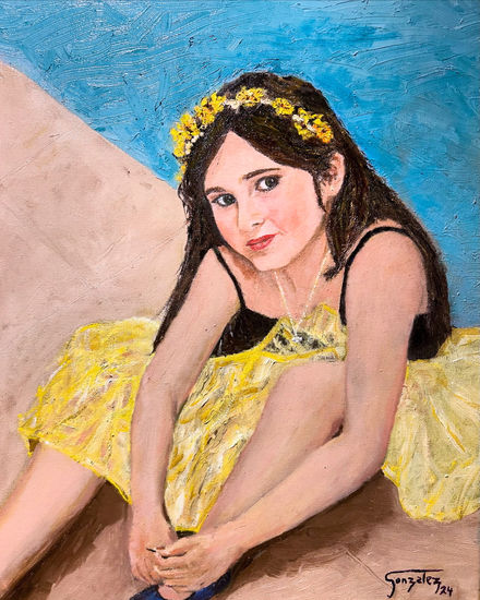Victoria Bailarina Óleo Lienzo Retrato