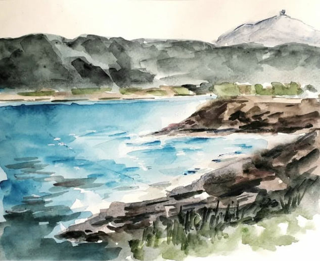 Costa de l'Alt Empordà Watercolour Paper Marine Painting