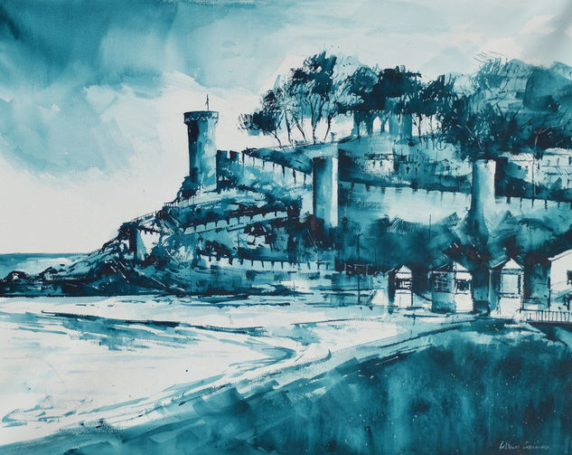 Tossa de Mar Watercolour Paper Marine Painting