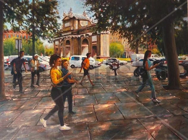 Puerta de Alcalá Oil Canvas Landscaping