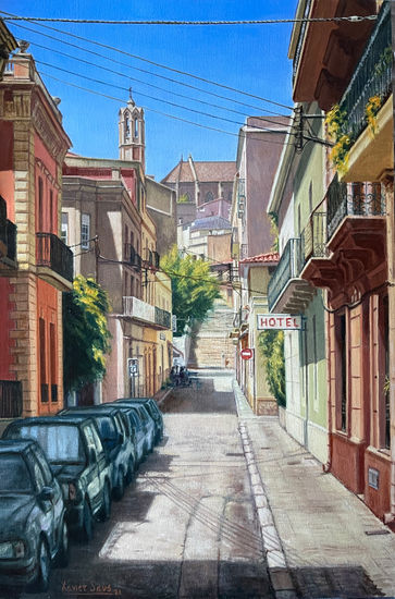 Calle de Portbou Oil Canvas Landscaping