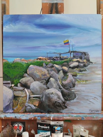 Bocas de ceniza Acrylic Canvas Landscaping