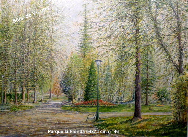 Parque la Florida (Vitoria) 54x73 cm nº 46 Oil Canvas Landscaping