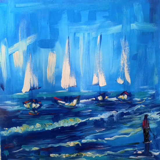 Colan Acrylic Canvas Marine Painting