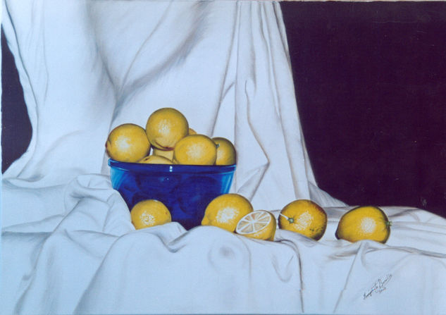 "Cuadro con limones" Óleo Lienzo Bodegones