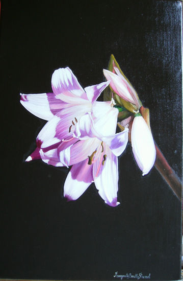 "Juli 1" Oil Canvas Floral Painting