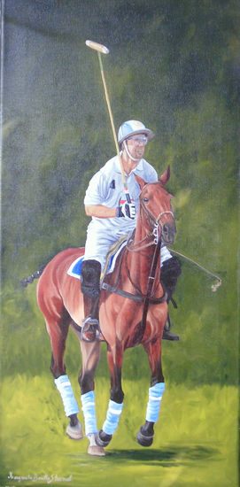 "Caballito de polo 2" Oil Canvas Sports