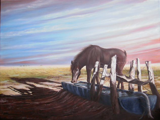 "El pampero" Oil Canvas Landscaping