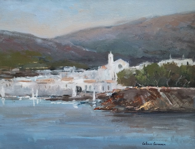 Cadaqués Acrílico Lienzo Marina