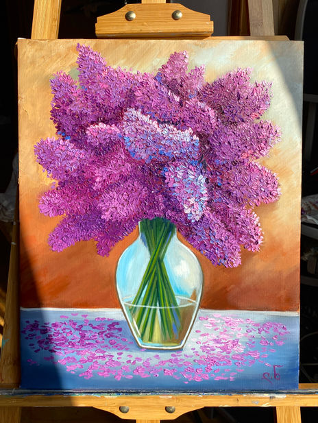 Lilac Oil painting