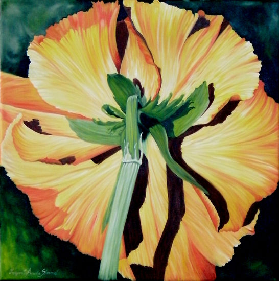 "Detras del pensamiento" Oil Canvas Floral Painting