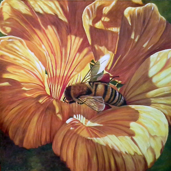 "Amistades" Oil Canvas Floral Painting