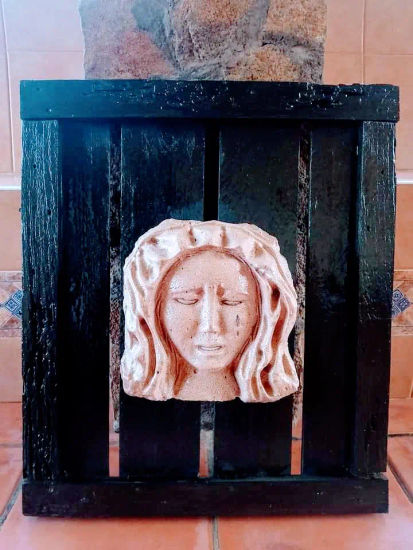 Virgen llorona Stone Figurative