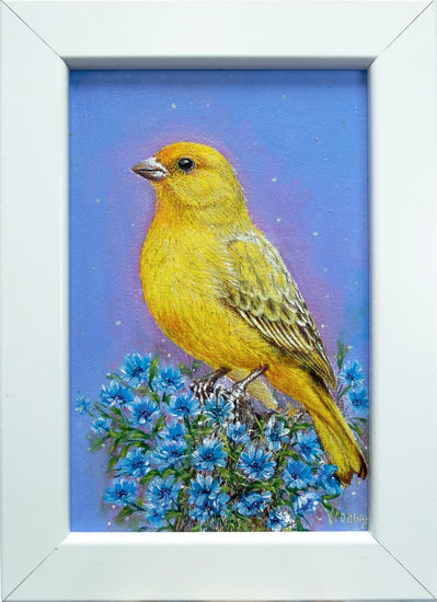 El Pajaro Canario Oil Panel Animals