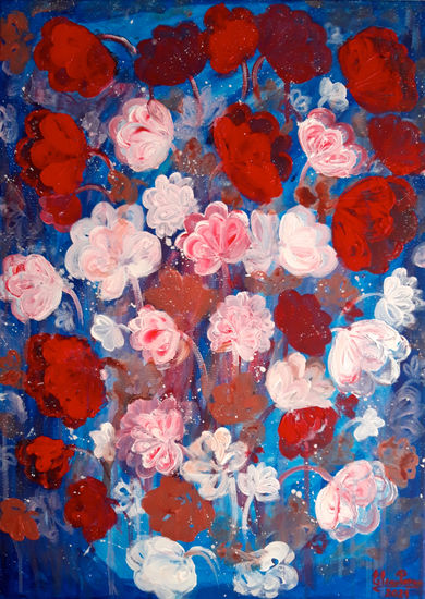 Piece of heaven (2021) Media Mixta Lienzo Floral