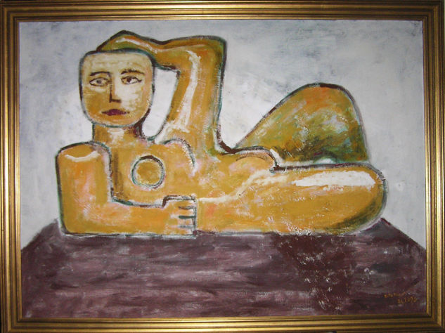 mujer recostada Oil Canvas Figure Painting