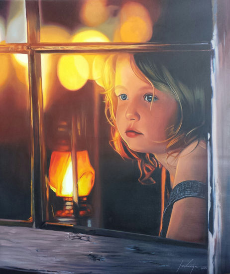 La espera Oil Canvas Portrait