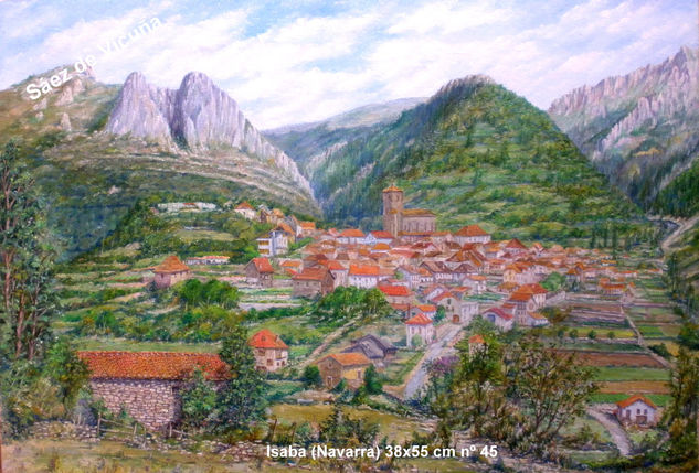 Isaba (Navarra) 38x55 cm nº45 Óleo / Lienzo Oil Canvas Landscaping