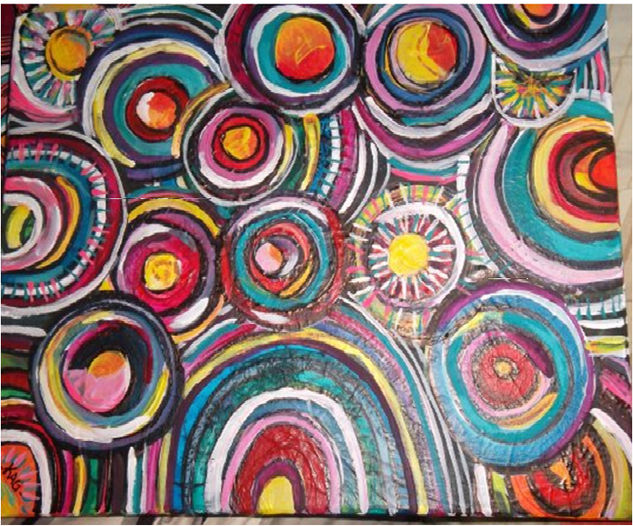 ESPIRALES COLORIDOS Acrylic Canvas Others