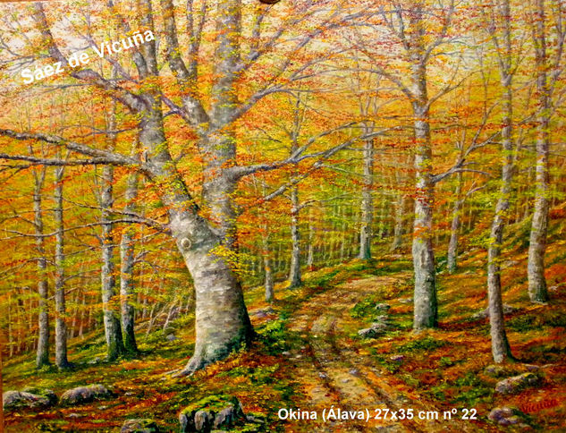 Okina (Álava) 27x35 cm nº 22 Óleo/Lienzo Oil Canvas Landscaping