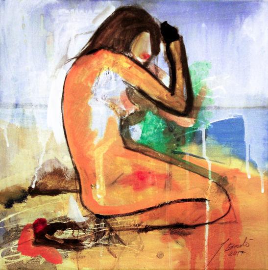 La mujer y el mar Oil Canvas Nude Paintings