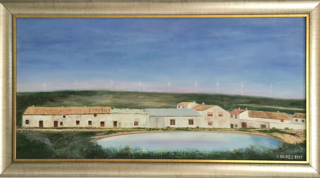Lavajo Cañada Molina. Óleo Lienzo Paisaje