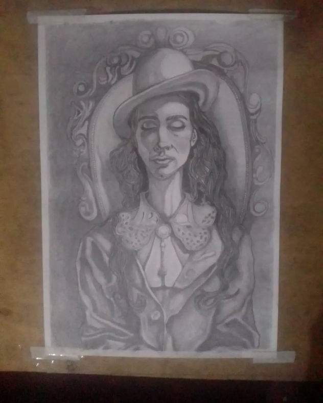 mujer  de sombrero/woman with hat