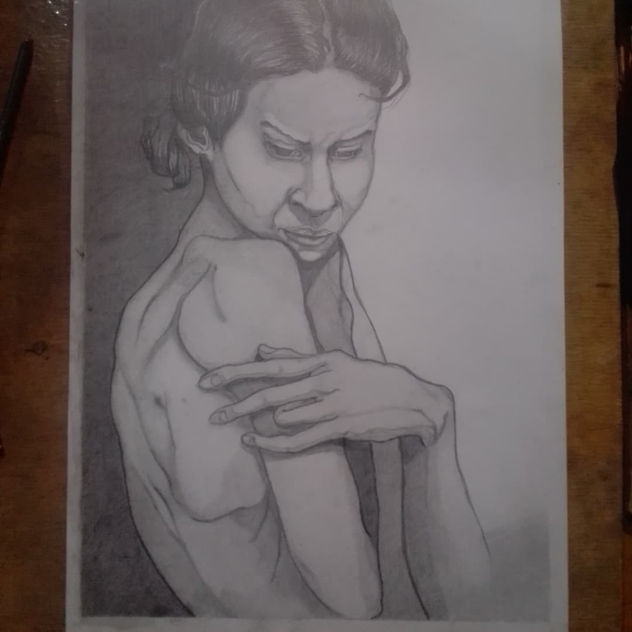mujer espantada/ frightened woman