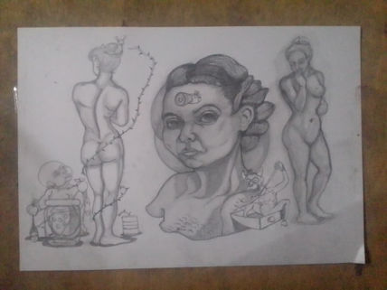 Mujer en tres...