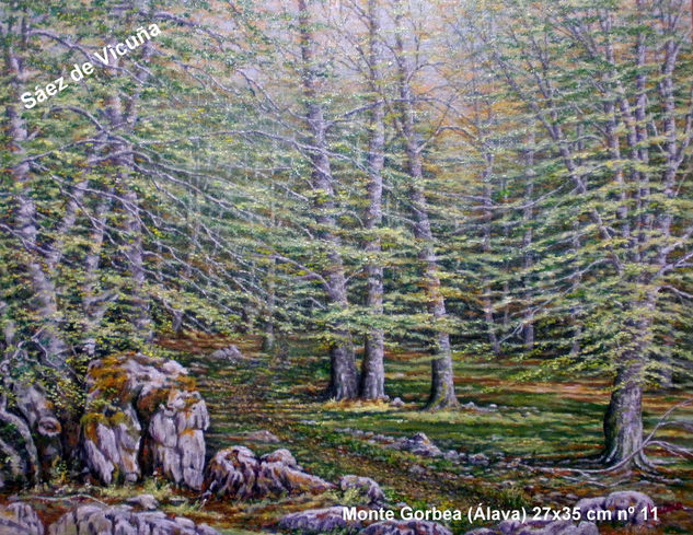 Hayedos en Opakua. (Álava) 27x35 cm nº 33. Óleo / Lienzo. Óleo Lienzo Paisaje