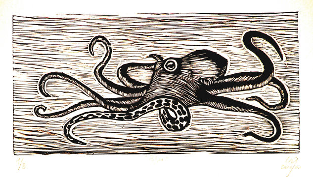 Pulpo Linograbado